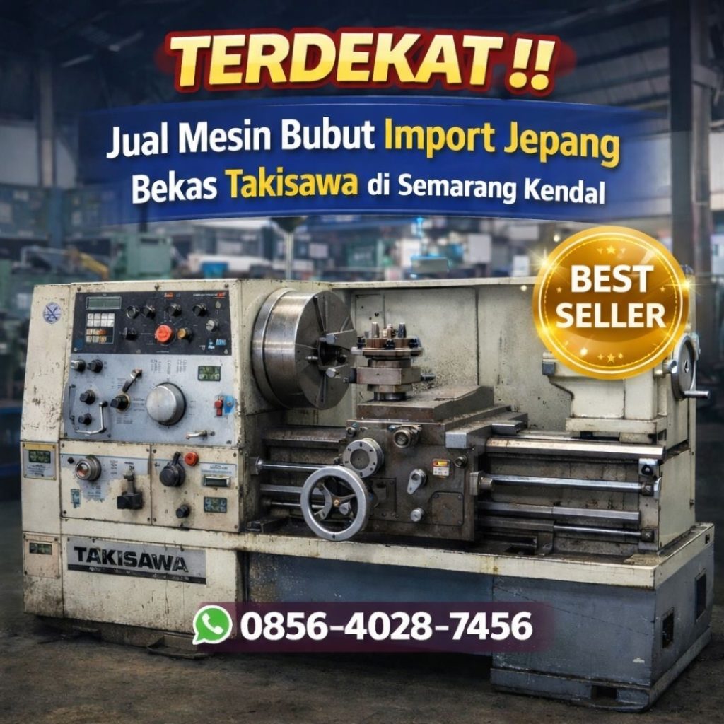 TERDEKAT !! 0856-4028-7456 Jual Mesin Bubut Import Jepang Bekas Takisawa di Semarang Kendal