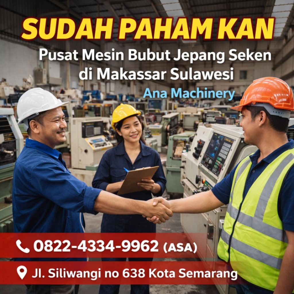 Pusat Mesin Bubut Jepang Seken di Makassar Sulawesi Ana Machinery