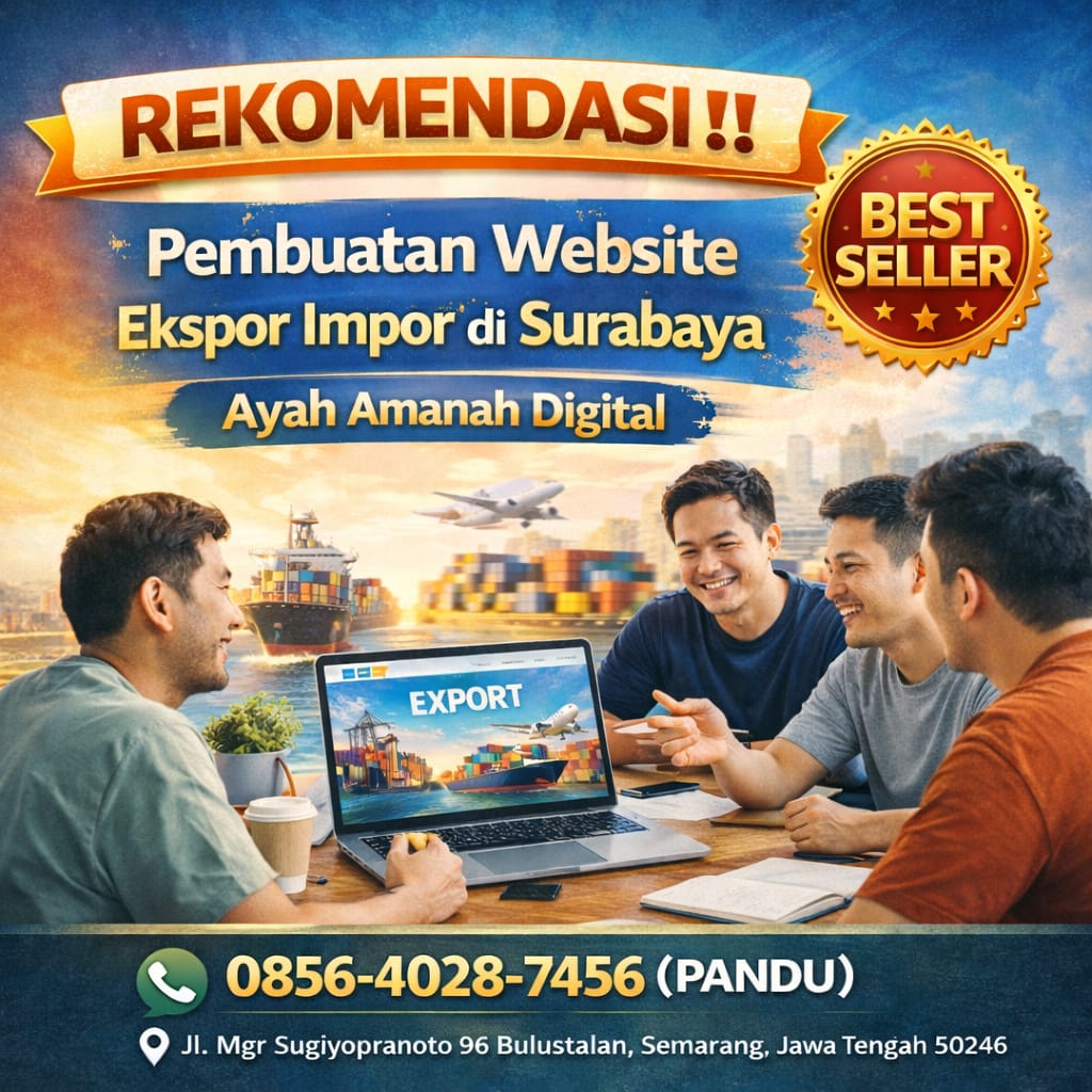 REKOMENDASI 2026 0856-4028-7456 Pembuatan Website Ekspor Impor di Surabaya - Ayah Amanah Digital