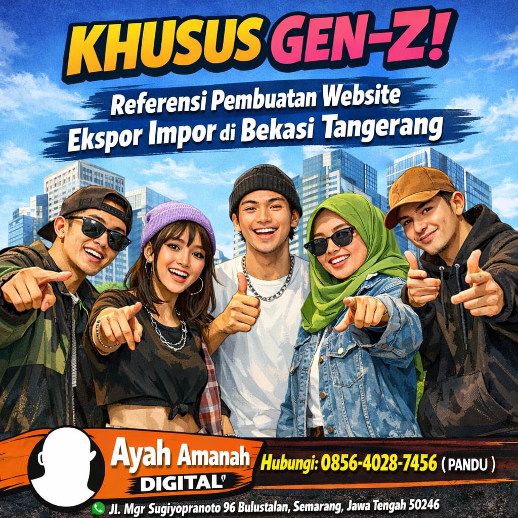 KHUSUS GEN–Z 0856-4028-7456 Referensi Pembuatan Website Ekspor Impor di Bekasi Tangerang - Ayah Amanah Digital