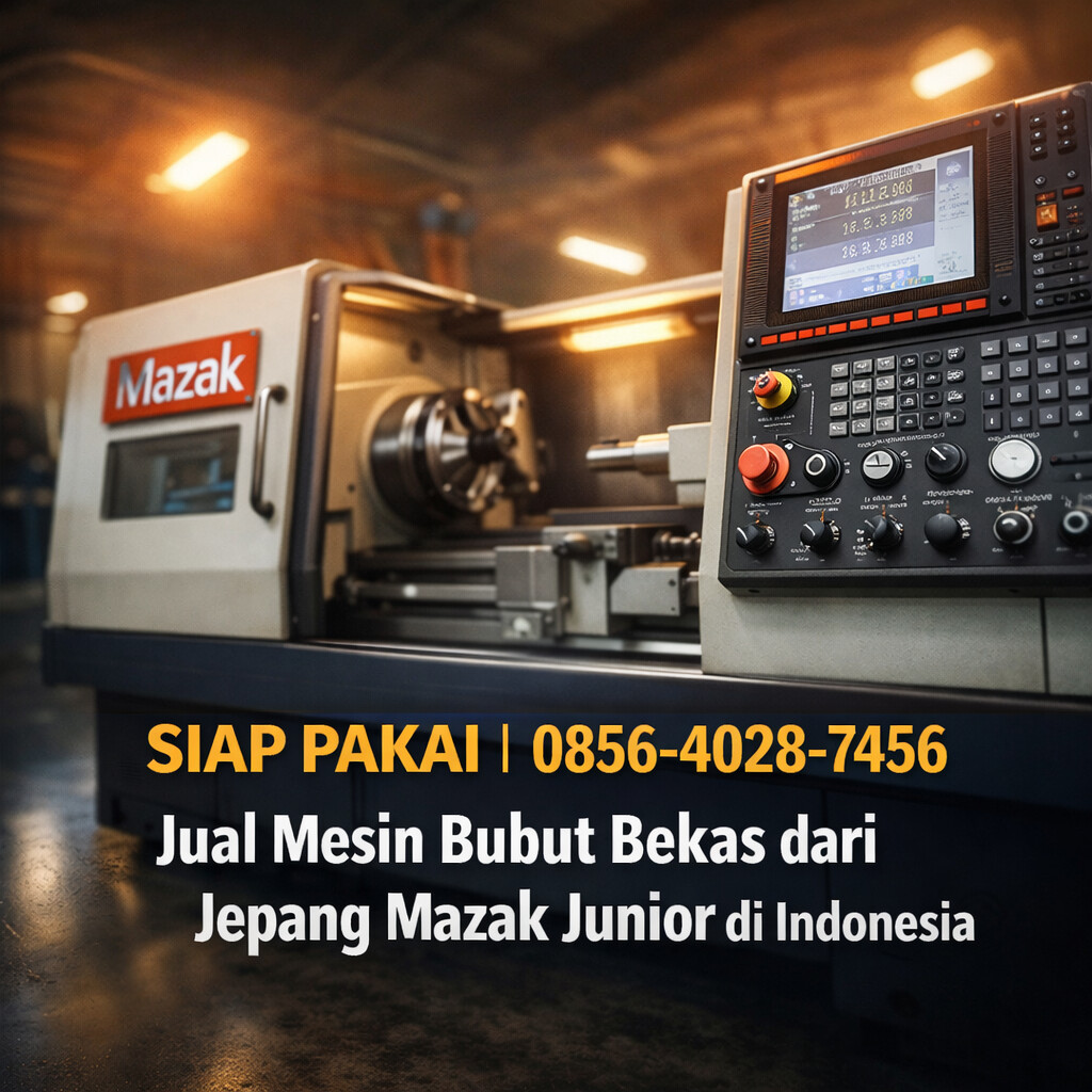 Jual Mesin Bubut Bekas Jepang Mazak Junior di Indonesia