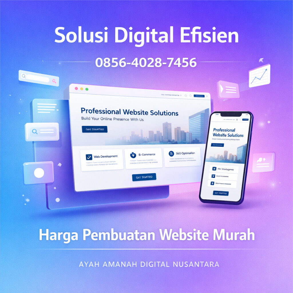 Solusi Digital Efisien | 0856-4028-7456 | Harga Pembuatan Website Murah Ayah Amanah Digital Nusantara