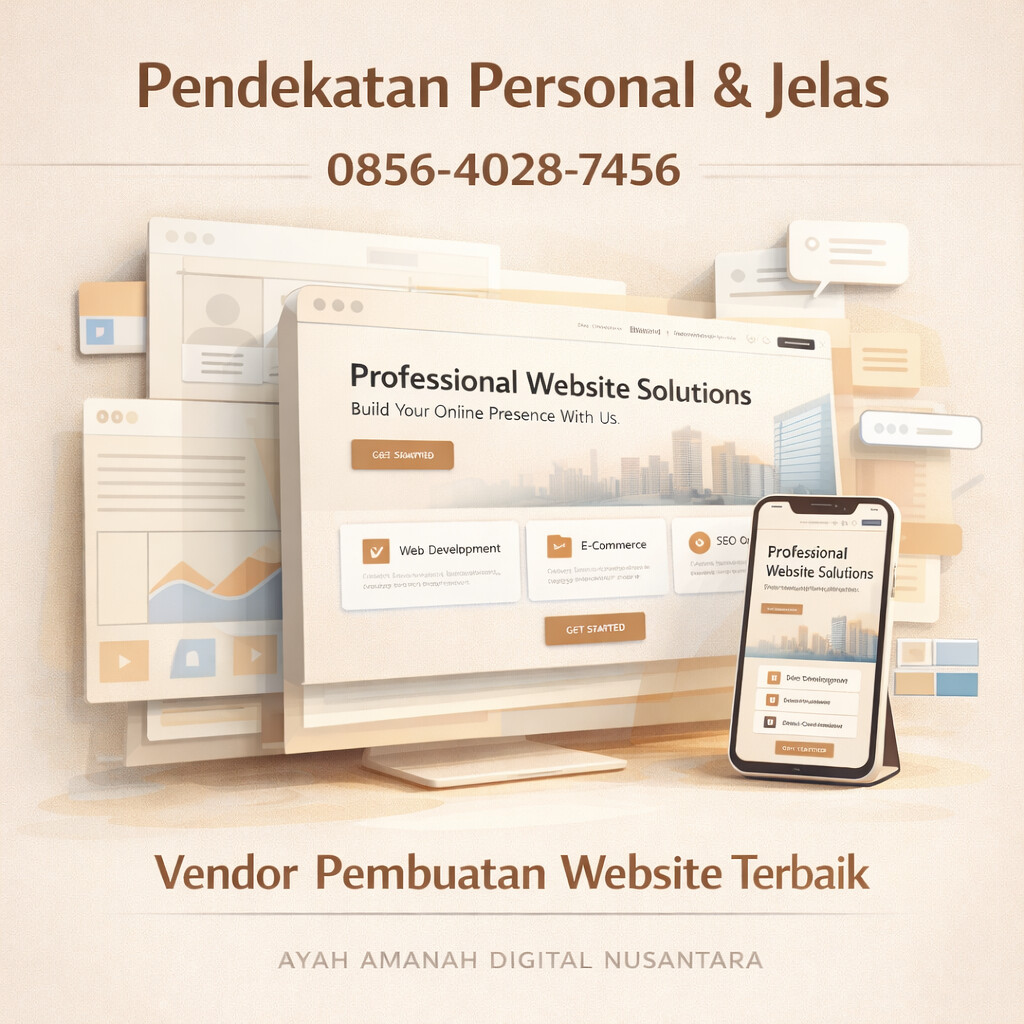 Pendekatan Personal & Jelas | 0856-4028-7456 | Vendor Pembuatan Website Terbaik Ayah Amanah Digital Nusantara