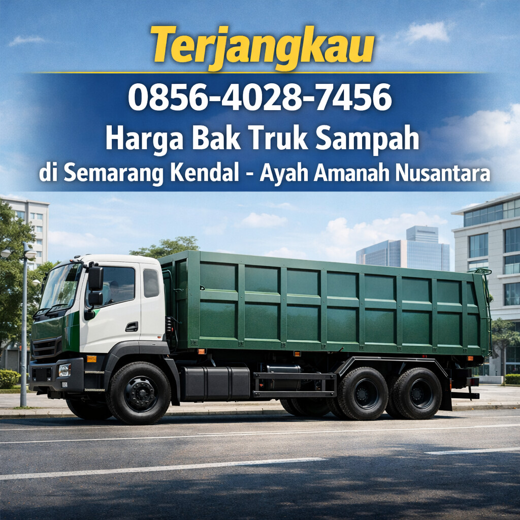 Terjangkau 0856-4028-7456 Harga Bak Truk Sampah di Semarang Kendal - Ayah Amanah Nusantara
