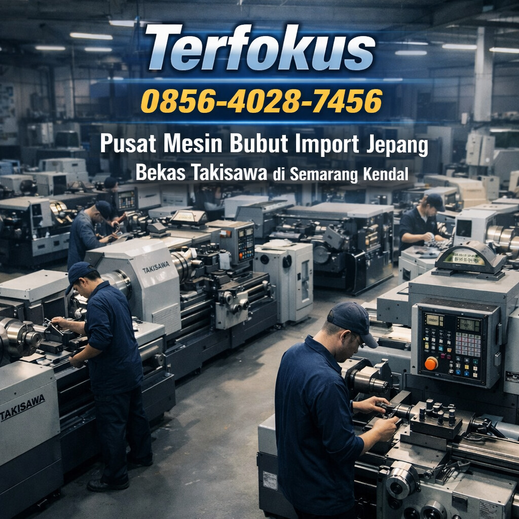 Terfokus 0856-4028-7456 Pusat Mesin Bubut Import Jepang Bekas Takisawa di Semarang Kendal