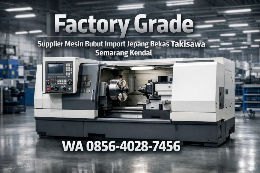 Factory Grade 0856-4028-7456 | Supplier Mesin Bubut Import Jepang Bekas Takisawa di Semarang Kendal