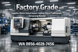 Factory Grade 0856-4028-7456 | Supplier Mesin Bubut Import Jepang Bekas Takisawa di Semarang Kendal