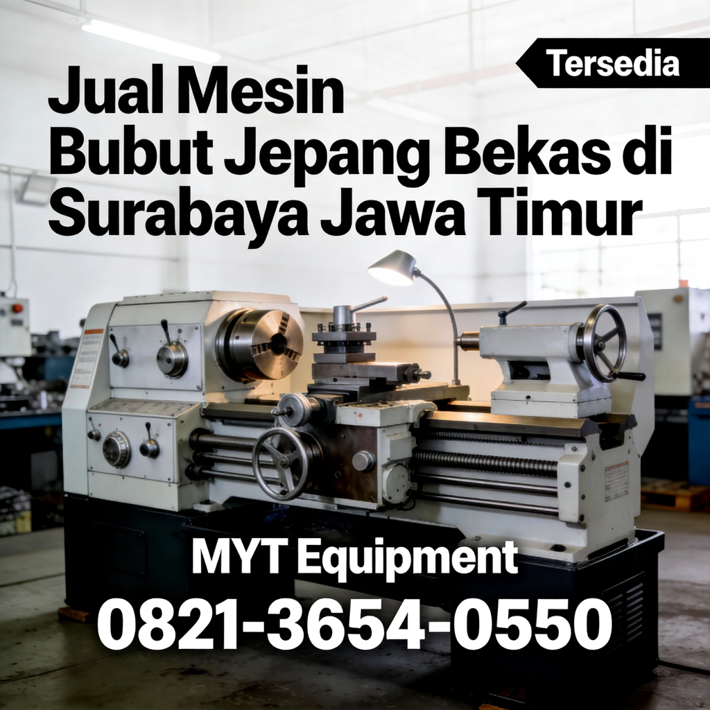 Tersedia 0821-3654-0550 Jual Mesin Bubut Jepang Bekas di Surabaya Jawa Timur MYT Equipment
