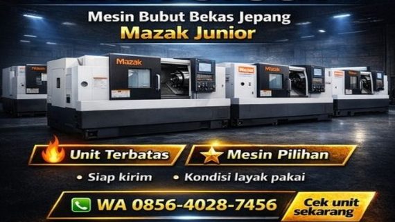 Jual Mesin Bubut Bekas dari Jepang Mazak Junior di Indonesia