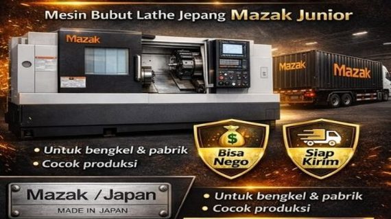 Beli Mesin Bubut Lathe Machine Jepang Mazak Junior di Indonesia