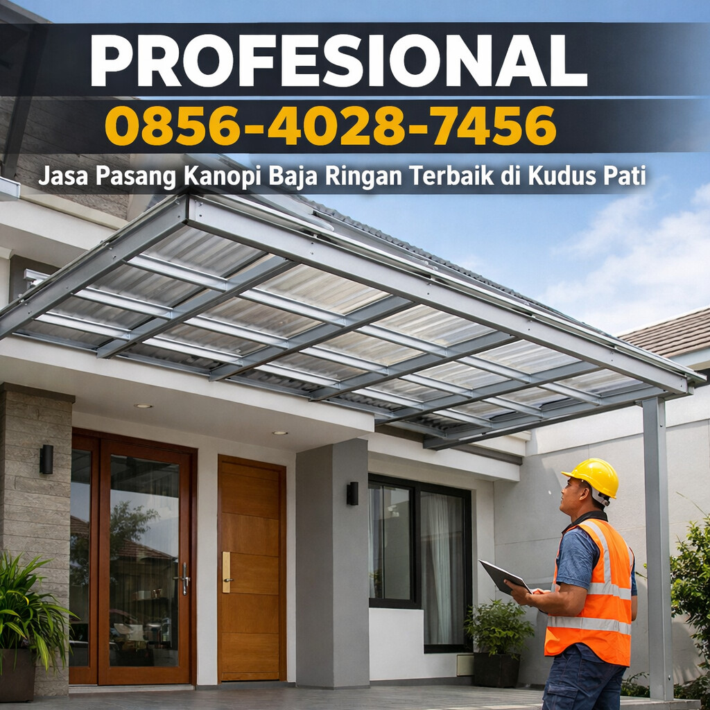 Jasa Pasang Kanopi Baja Ringan Profesional di Kudus & Pati