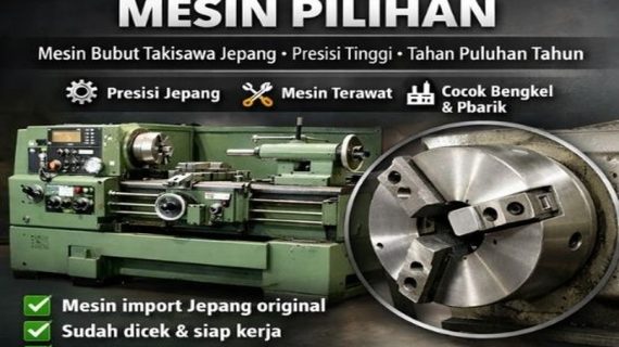 Jual Mesin Bubut Jepang Bekas Takisawa di Semarang Kendal