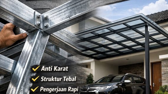 Jasa Pasang Kanopi Besi Hollow Galvanis di Kudus Grobogan