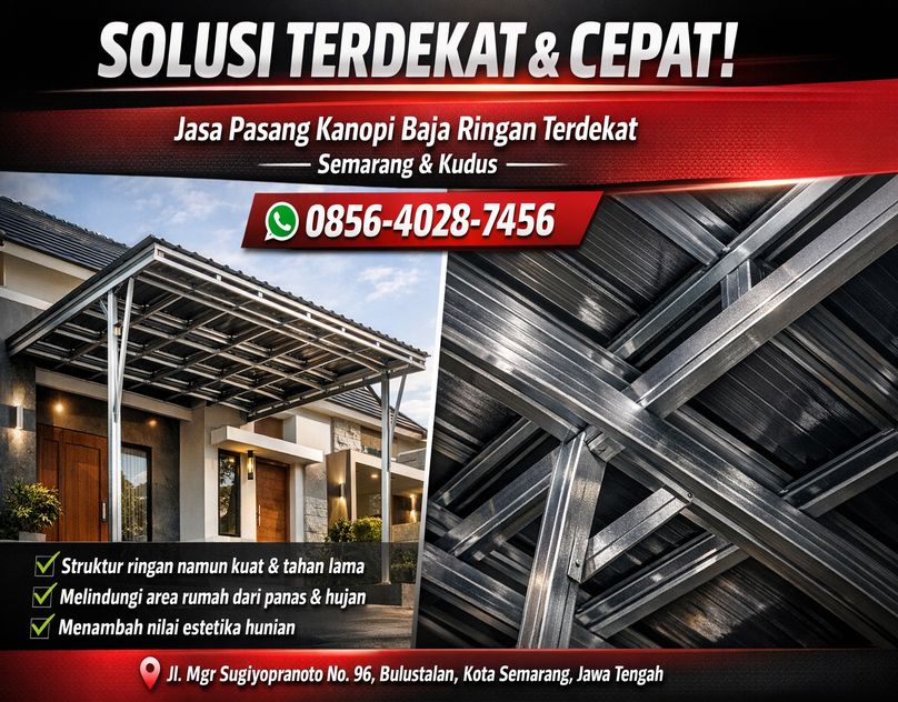MODEL KEKINIAN & ESTETIS! 0856-4028-7456 Jasa Pembuatan Kanopi Balkon Viral di Semarang Kudus