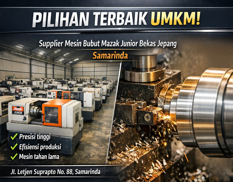 PILIHAN TERBAIK UMKM! 0856-4028-7456 Supplier Mesin Bubut Mazak Junior Bekas Jepang di Samarinda