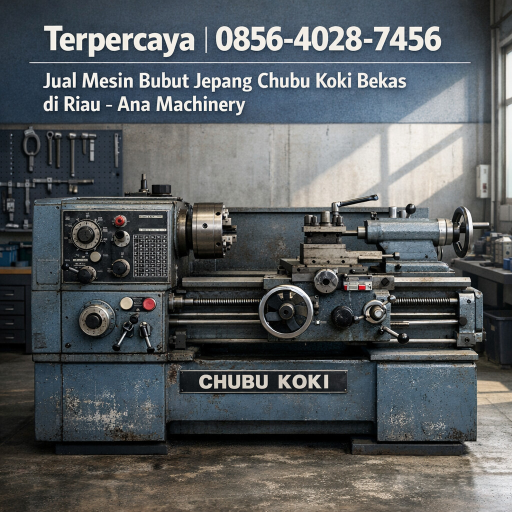 Jual Mesin Bubut Jepang Chubu Koki Bekas di Riau