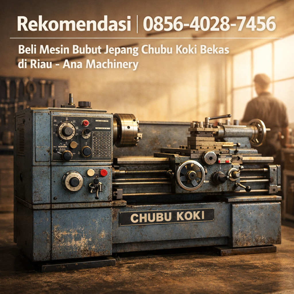 beli mesin bubut jepang chubu koki bekas di riau