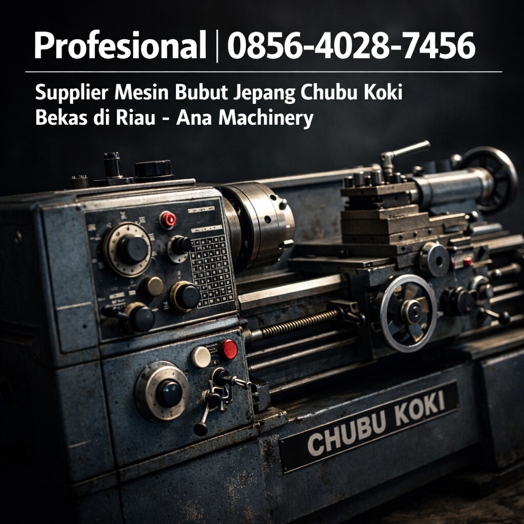 Supplier Mesin Bubut Jepang Chubu Koki Bekas di Riau