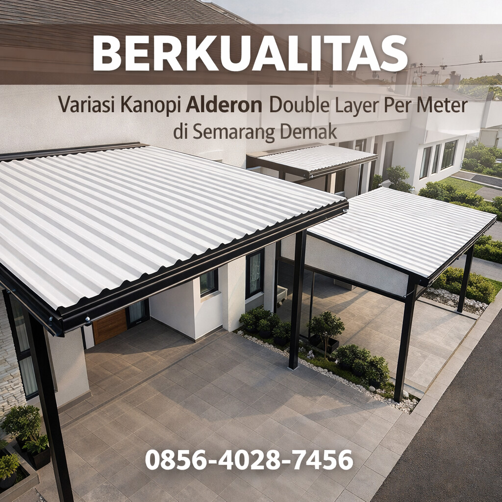 Variasi Kanopi Alderon Double Layer di Semarang Demak