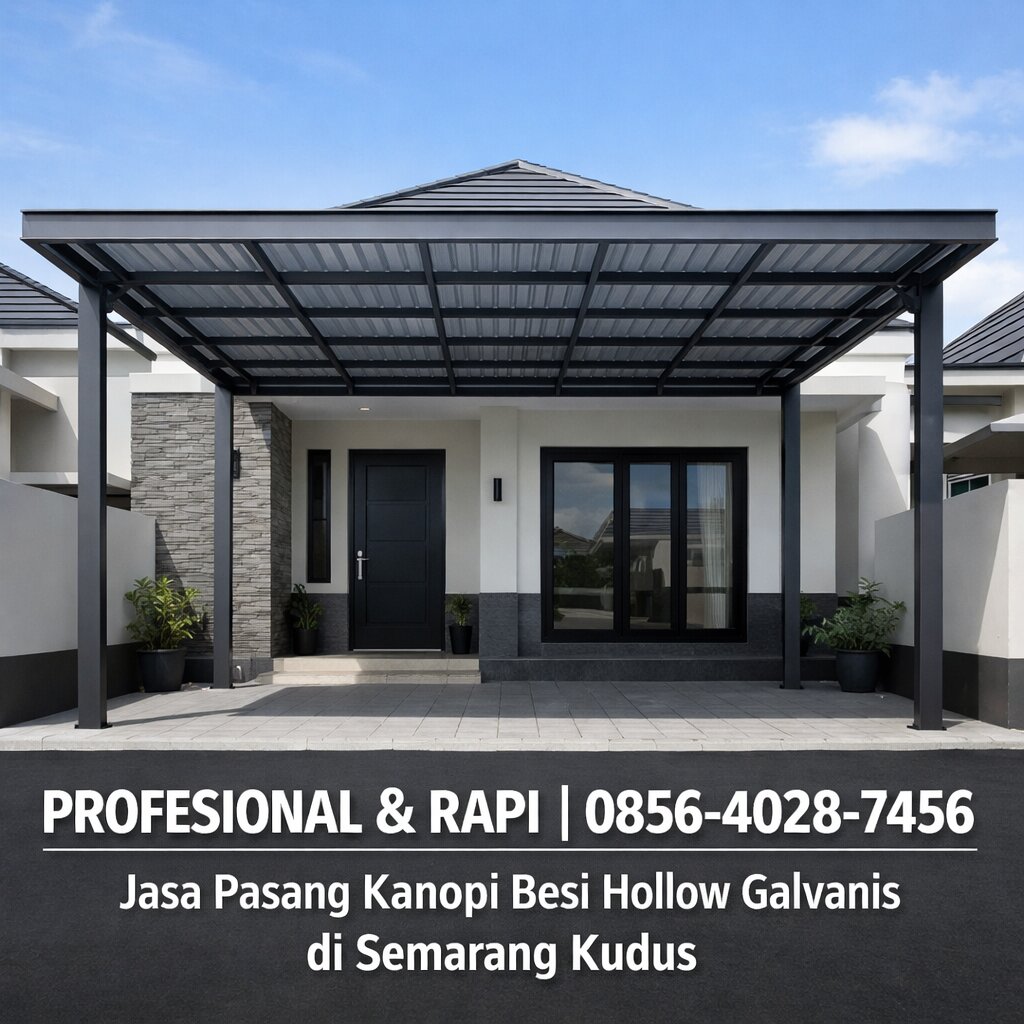 Jasa Pasang Kanopi Baja Ringan Profesional & Rapi di Semarang