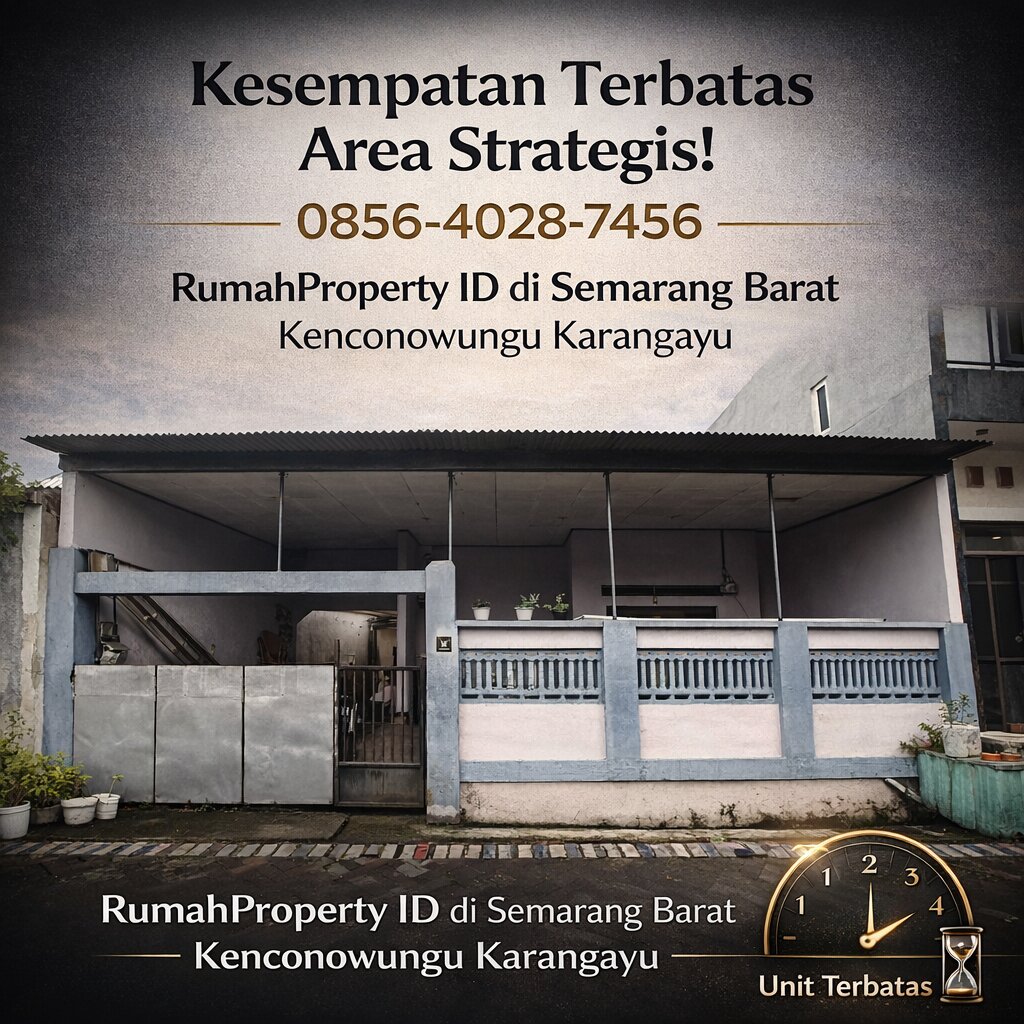Kesempatan Terbatas Area Strategis! 0856-4028-7456 RumahProperty ID di Semarang Barat Kenconowungu Karangayu