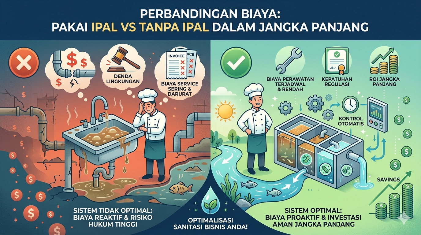 Biaya Pakai IPAL vs Tanpa IPAL Jangka Panjang