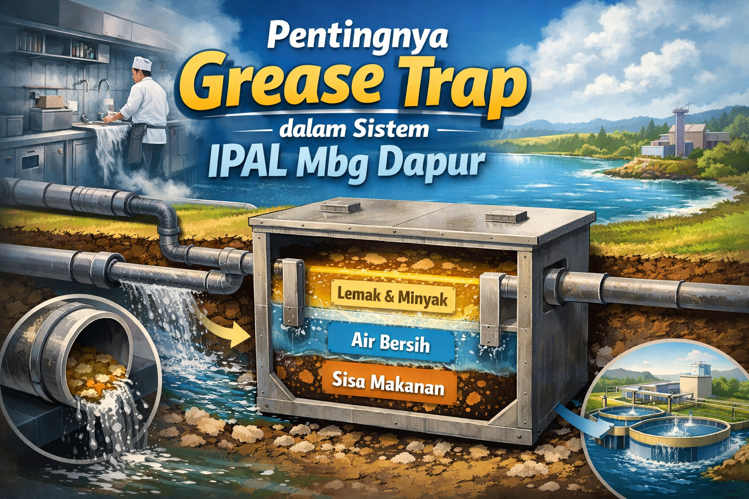 Pentingnya Grease Trap dalam Sistem IPAL Mbg Dapur