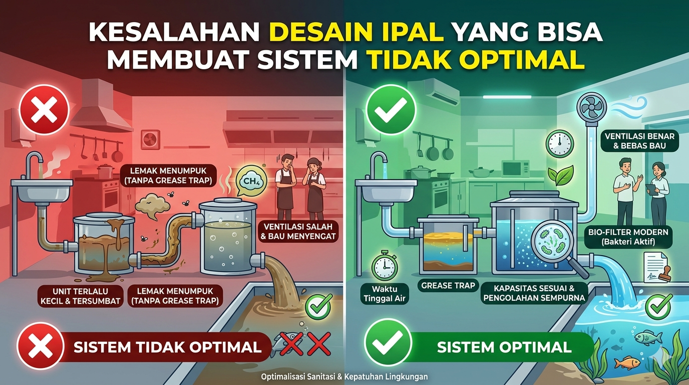 Kesalahan Desain IPAL yang Membuat Sistem Tidak Optimal