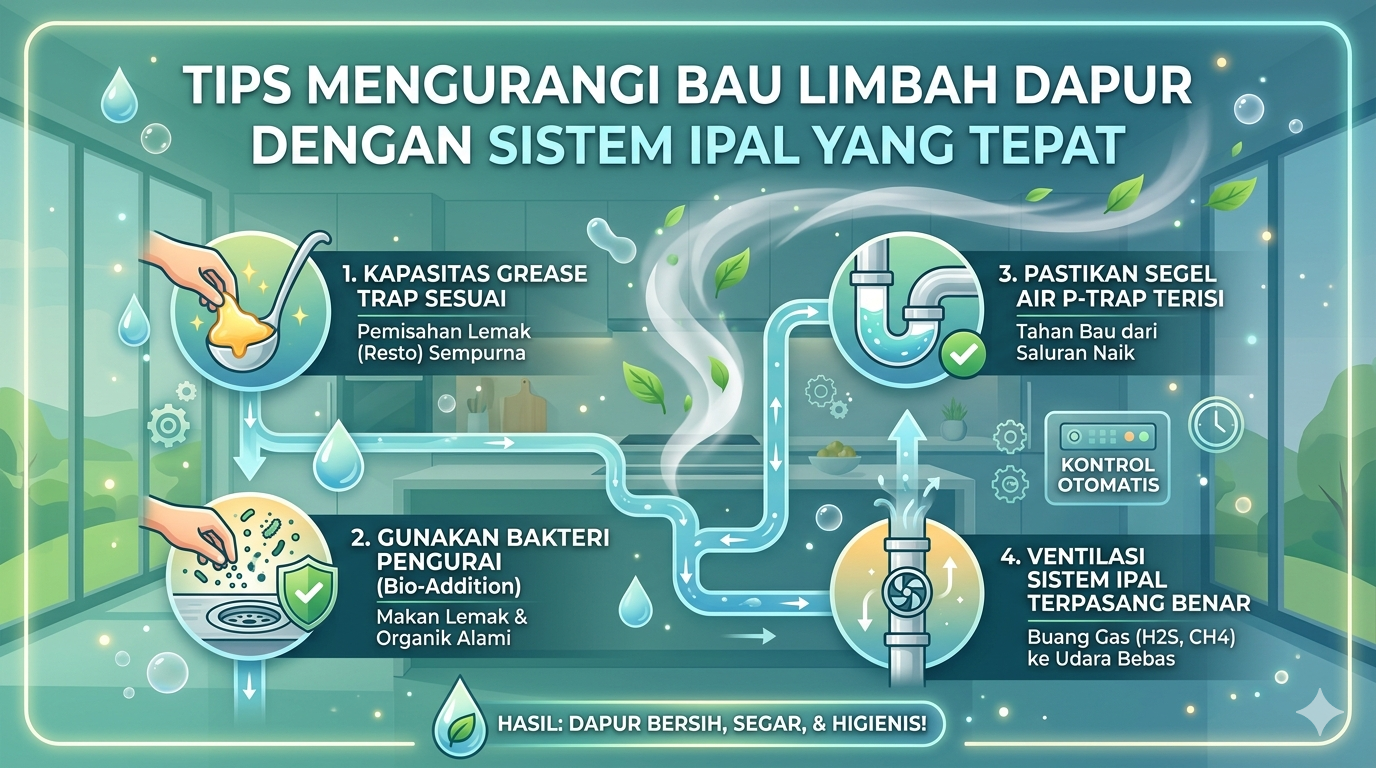 Tips Mengurangi Bau Limbah Dapur dengan Sistem IPAL Tepat
