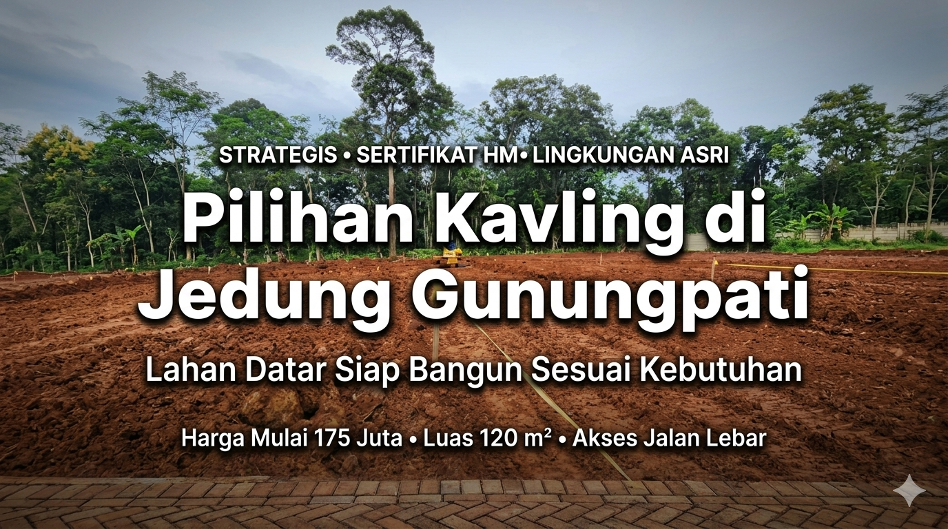 Pilihan Kavling di Jedung Gunungpati yang Siap Dibangun Sesuai Kebutuhan