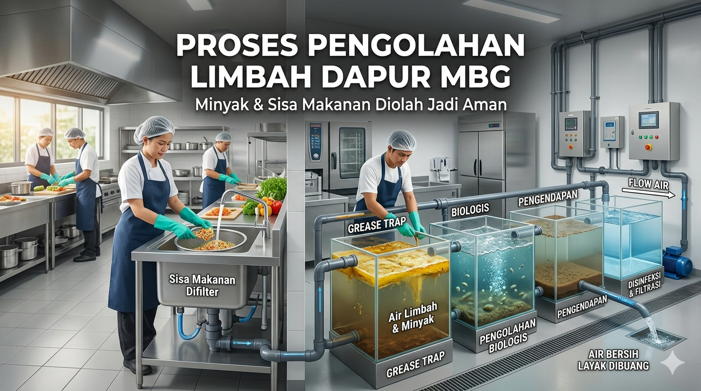 Mengenal Proses Pengolahan Limbah Minyak dan Sisa Makanan di IPAL MBG