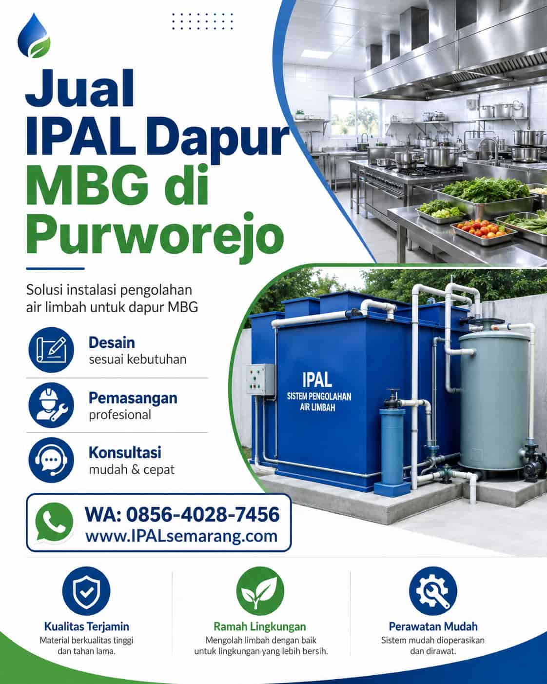 jual ipal dapur mbg di kutoarjo purworejo