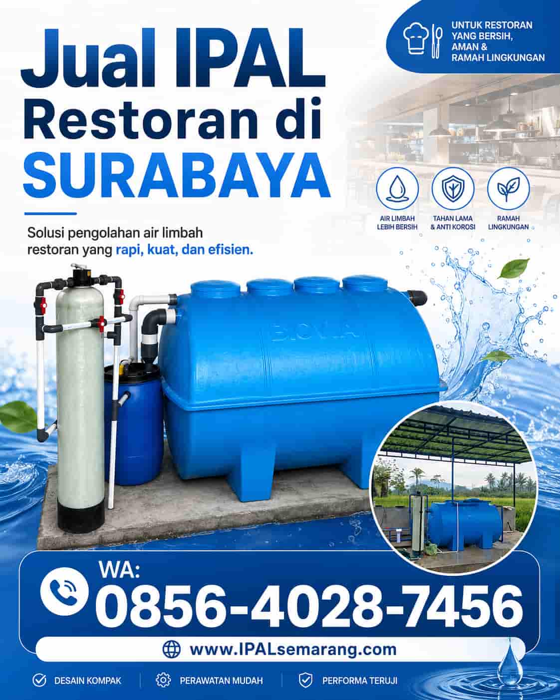 instalasi ipal restoran di surabaya