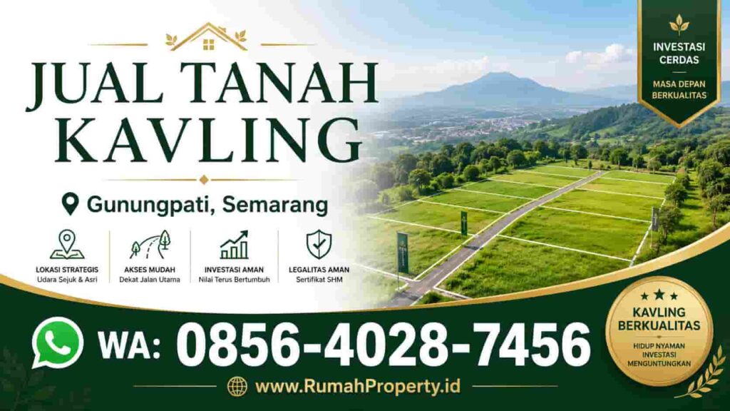 jual tanah kavling gunungpati semarang jawa tengah
