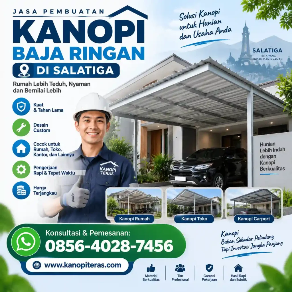 Jasa Pembuatan Kanopi Baja Ringan di Salatiga