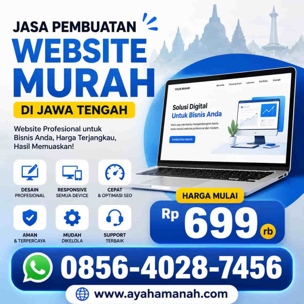 Jasa Pembuatan Website Murah di Jawa Tengah