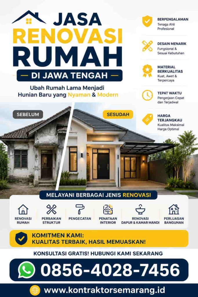 Jasa Renovasi Rumah di Jawa Tengah