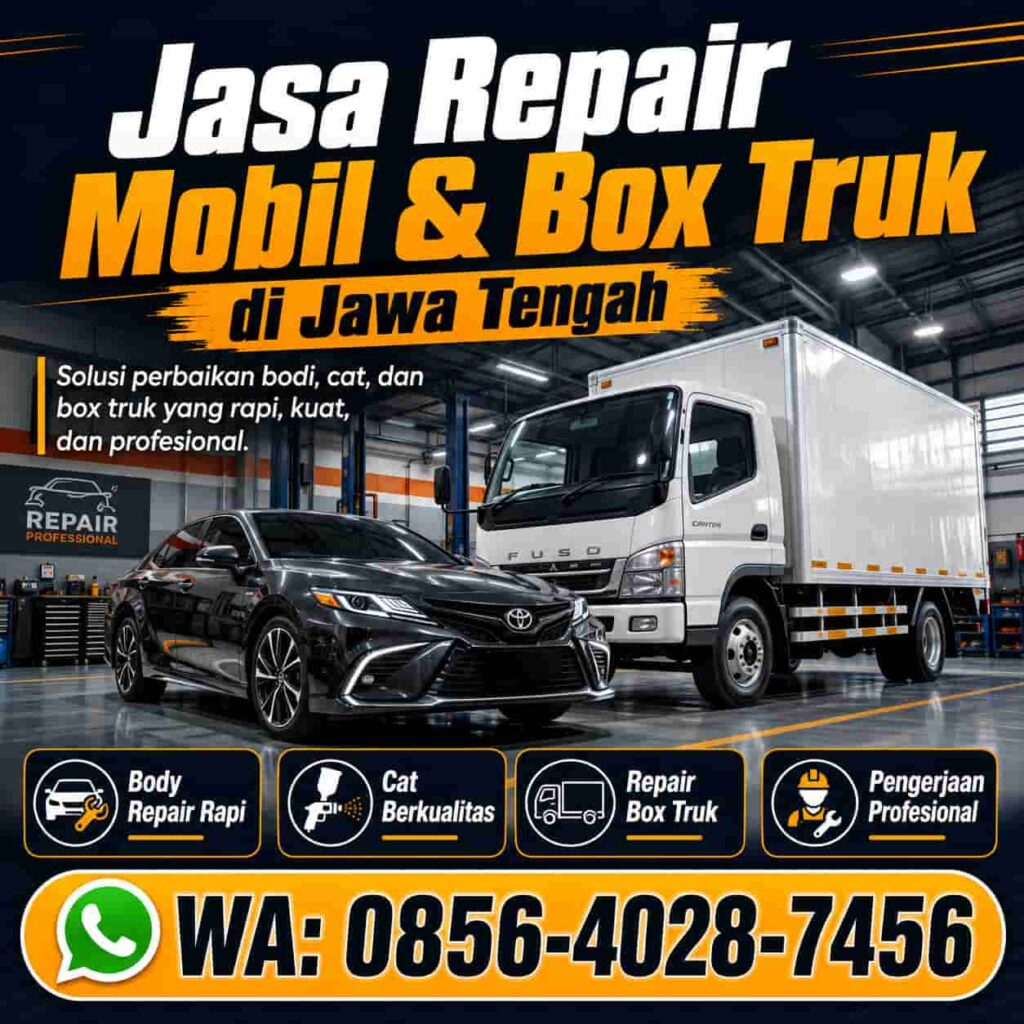 Jasa Repair Mobil dan Box Truk di Jawa Tengah