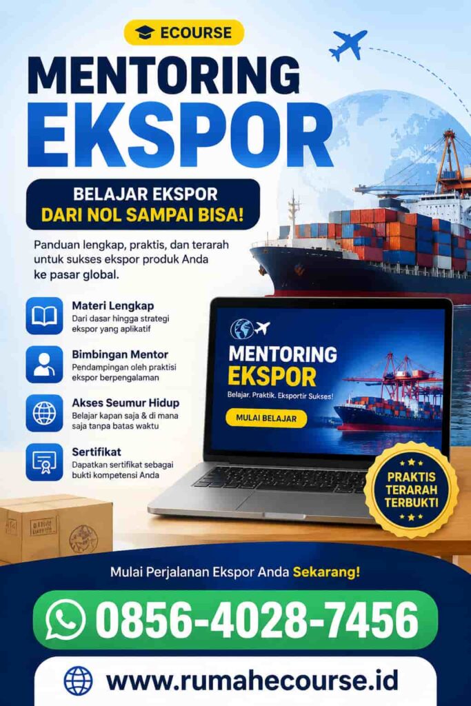 Jual Ecourse Mentoring Ekspor di Jawa Tengah