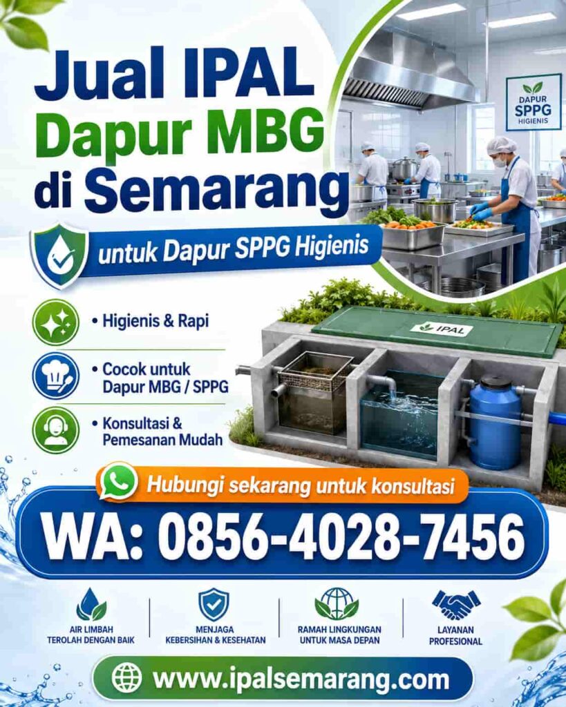 Jual IPAL Dapur MBG di Semarang untuk Dapur SPPG Higienis sehat