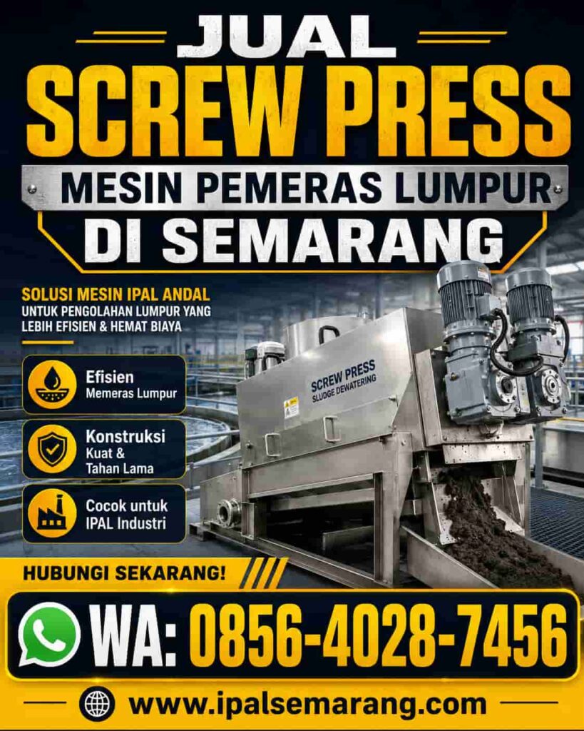 Jual Screw Press Mesin Pemeras Lumpur di Semarang