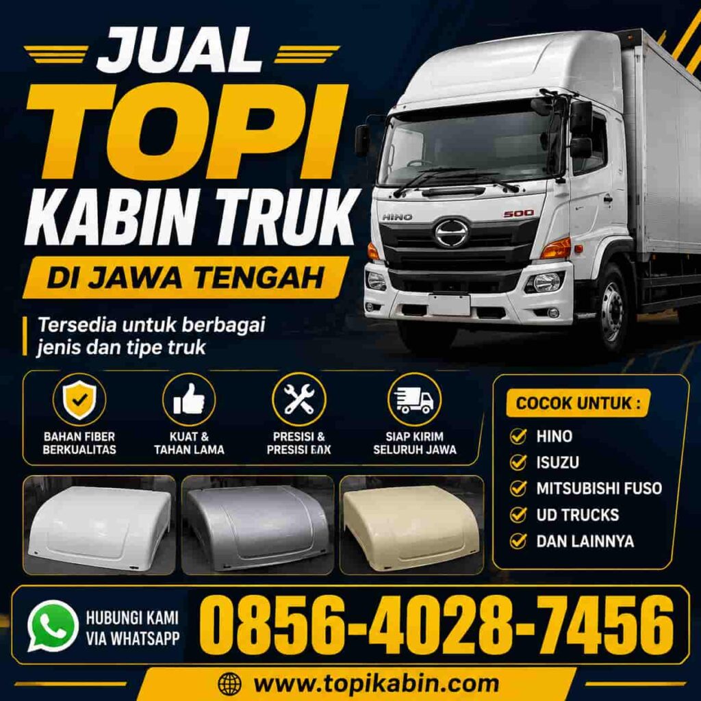 Jual Topi Kabin Truk di Jawa Tengah