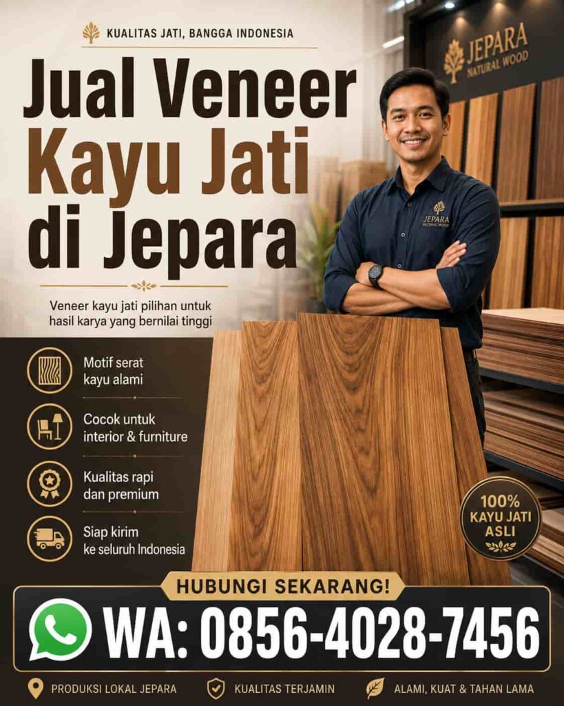 Jual Veneer Kayu Jati di Jepara