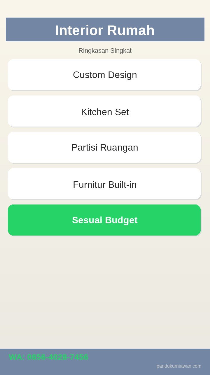 Infografis Interior Rumah Semarang - elemen desain built-in