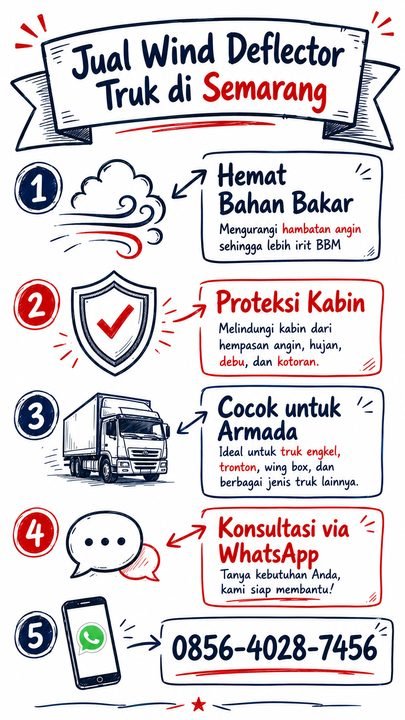 Jual Wind Deflector Truk di Semarang
