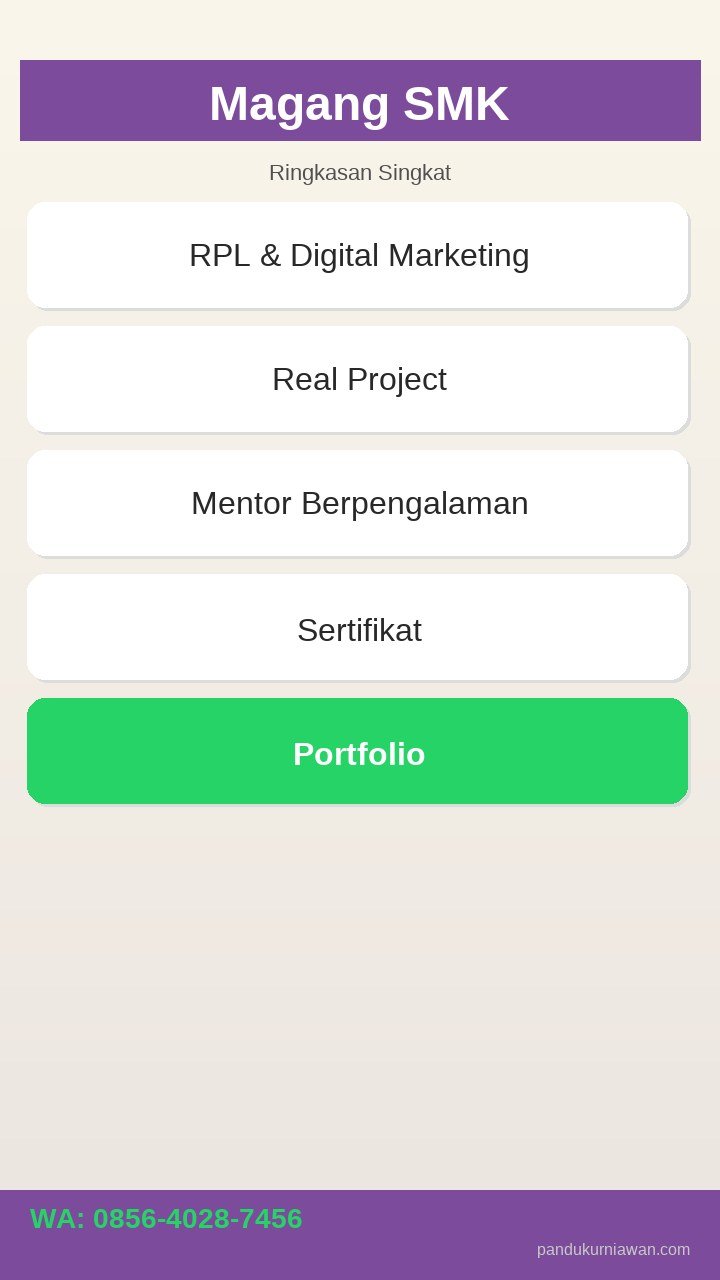 Infografis Tempat Magang SMK Semarang - RPL & Digital Marketing
