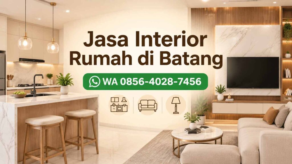 Banner jasa interior rumah di Batang dengan nomor WhatsApp 0856-4028-7456