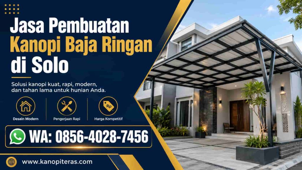 jasa pembuatan kanopi baja ringan di solo semarang