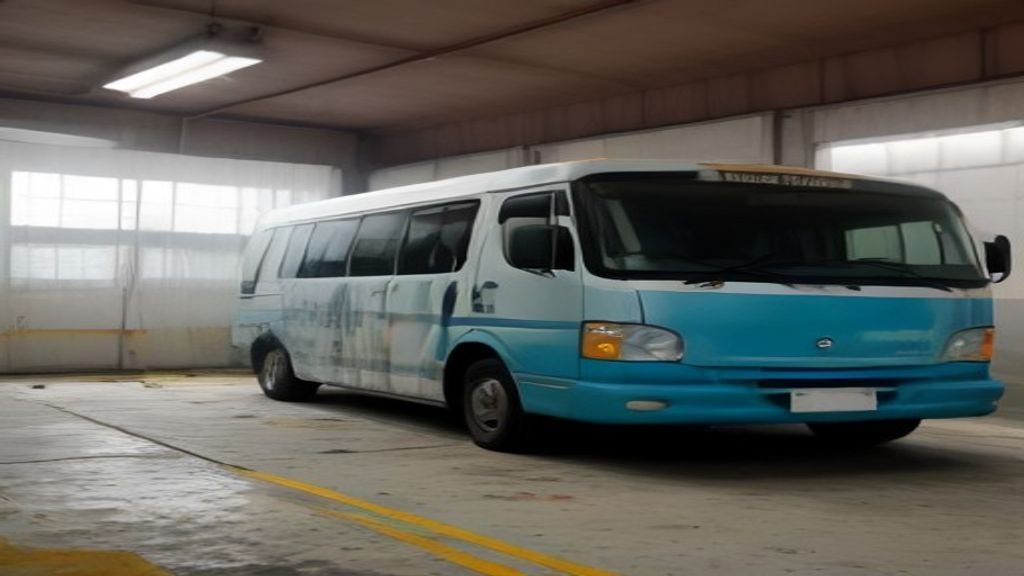 Professional commercial banner for 'Repaint Minibus Solo' in Solo Indonesia