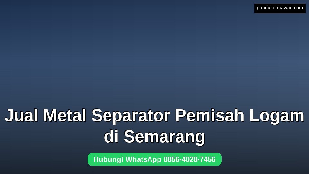 Jual Metal Separator Pemisah Logam di Semarang eddy current